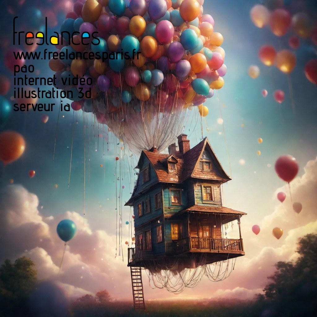 Pao mise en page internet vidéo illustration 3d serveur IA générative AI freelance paris studio de création magazines mq0rms80